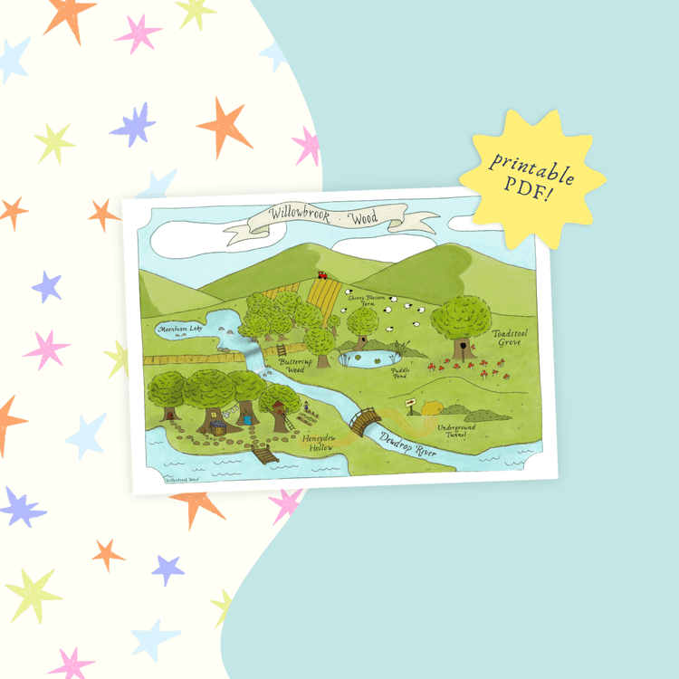 Willowbrook Wood Map Print